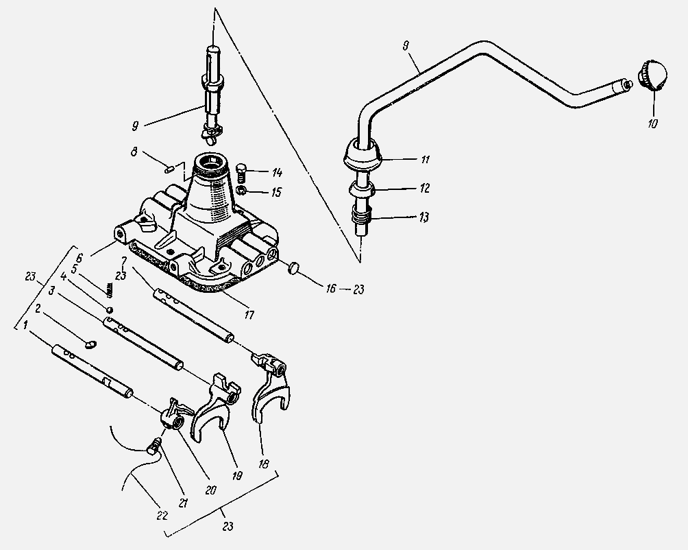 Схема переключения передач газ 52