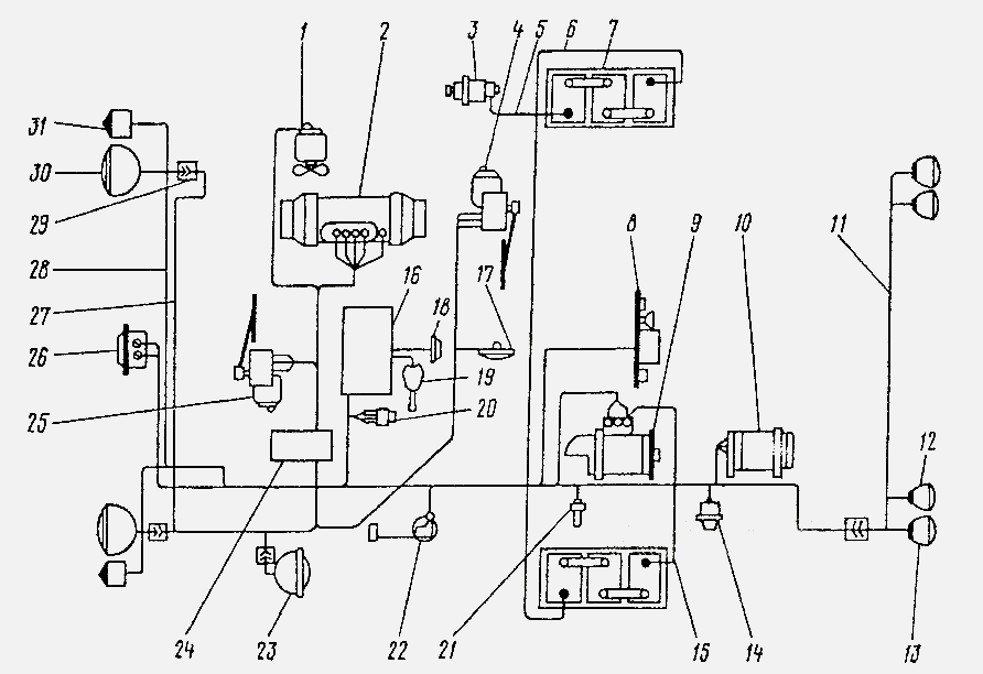 Газ 52 схема электрооборудования